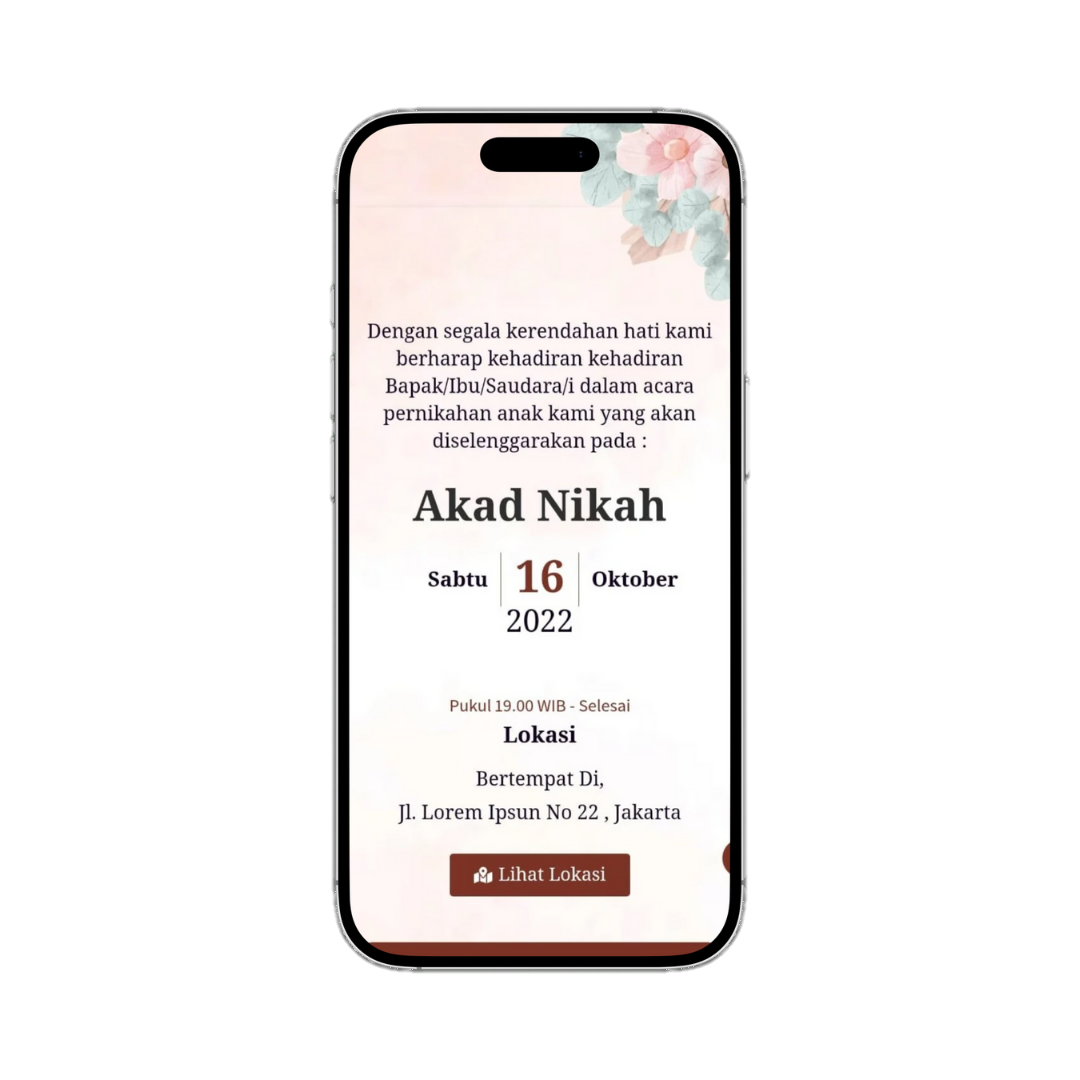 Undangan Website Tampilan Detail